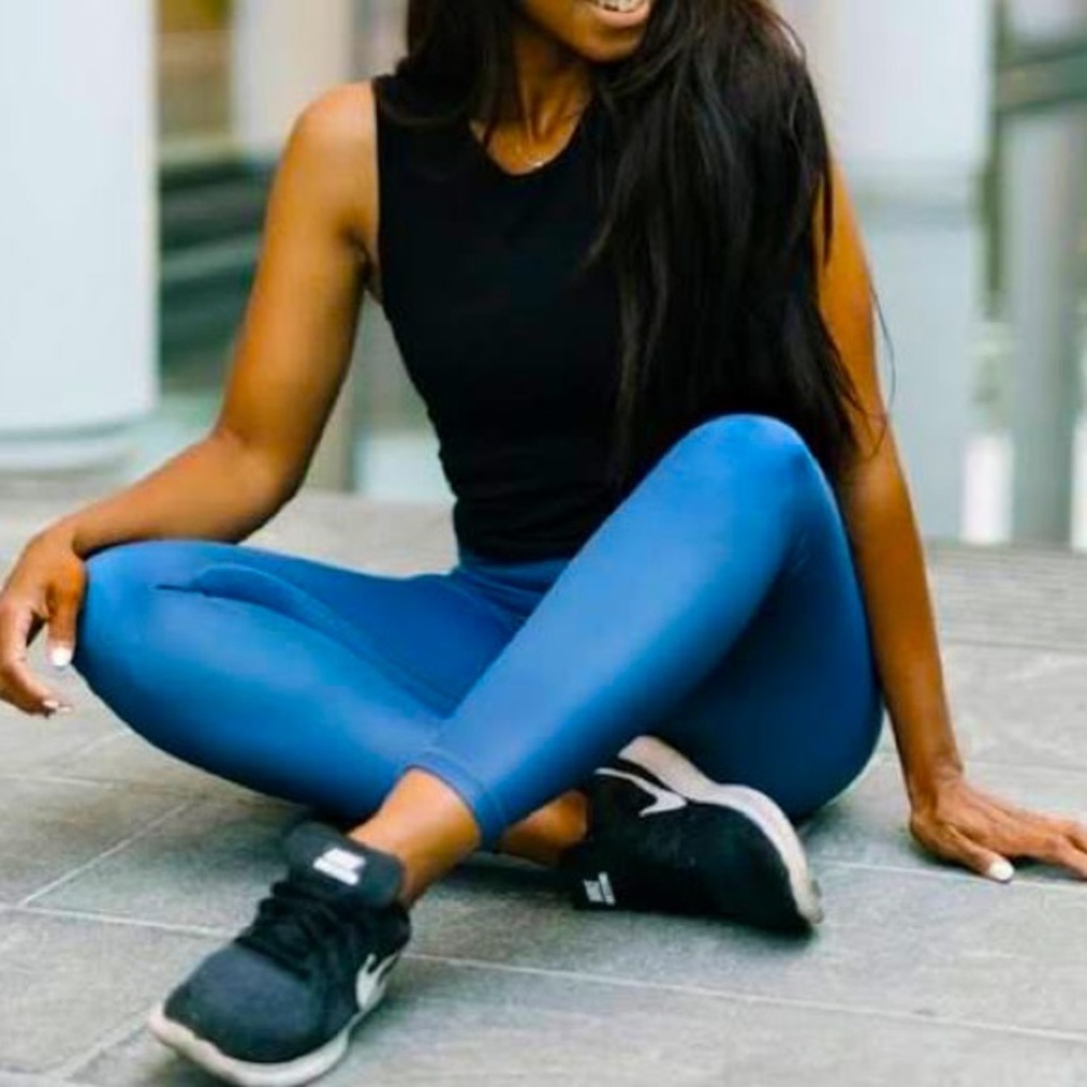 Zyia Blue Metallic Legging